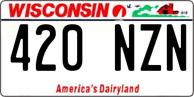 WI license plate 420NZN