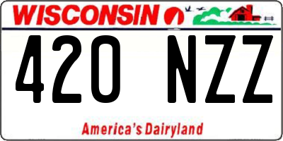 WI license plate 420NZZ