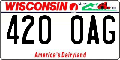 WI license plate 420OAG