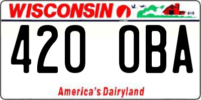 WI license plate 420OBA