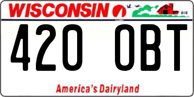 WI license plate 420OBT