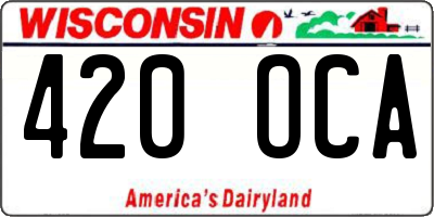 WI license plate 420OCA