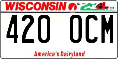 WI license plate 420OCM