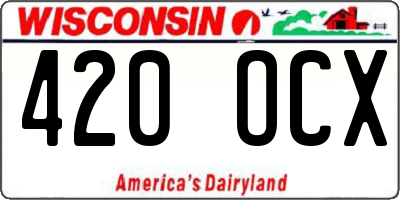 WI license plate 420OCX