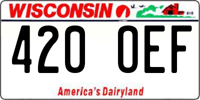 WI license plate 420OEF