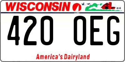 WI license plate 420OEG