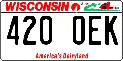WI license plate 420OEK