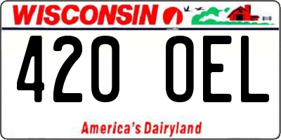 WI license plate 420OEL