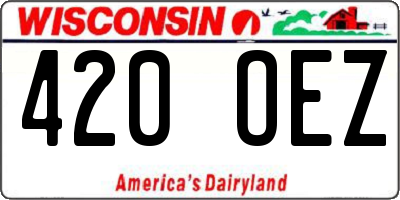 WI license plate 420OEZ