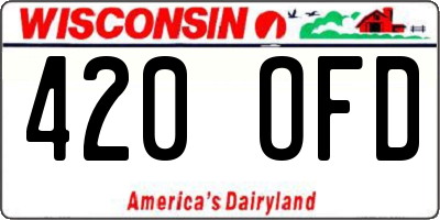 WI license plate 420OFD