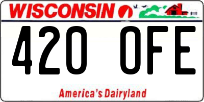 WI license plate 420OFE
