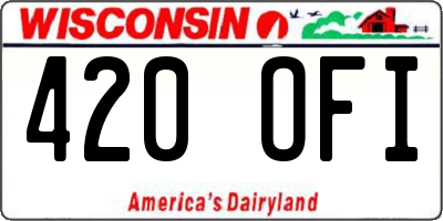 WI license plate 420OFI