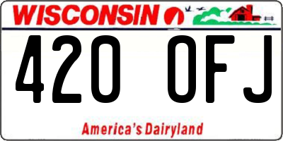 WI license plate 420OFJ
