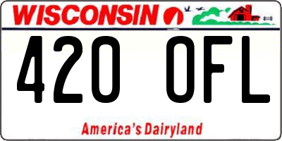 WI license plate 420OFL
