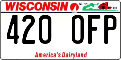 WI license plate 420OFP