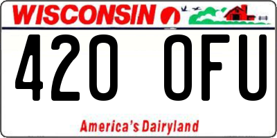 WI license plate 420OFU