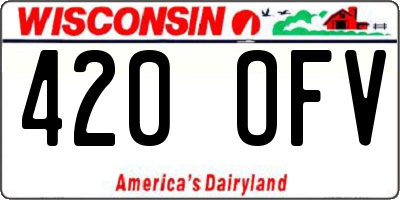 WI license plate 420OFV