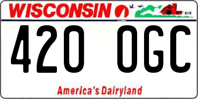 WI license plate 420OGC