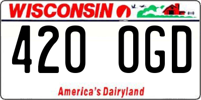 WI license plate 420OGD