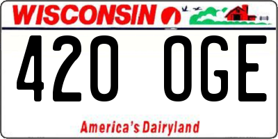 WI license plate 420OGE
