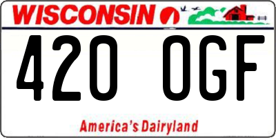 WI license plate 420OGF