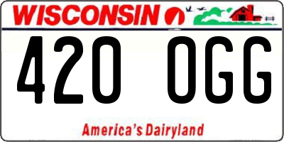 WI license plate 420OGG