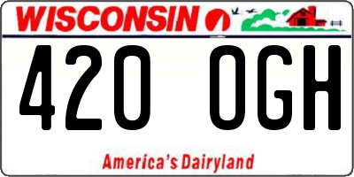 WI license plate 420OGH