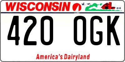 WI license plate 420OGK