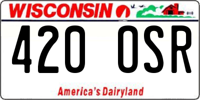 WI license plate 420OSR