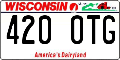WI license plate 420OTG