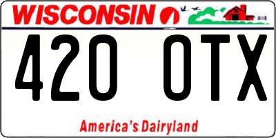 WI license plate 420OTX