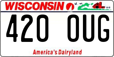 WI license plate 420OUG