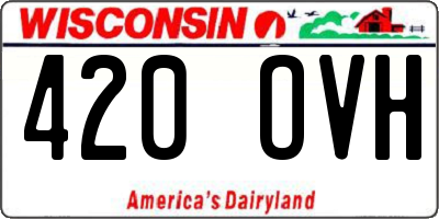 WI license plate 420OVH