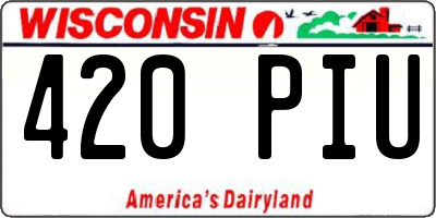 WI license plate 420PIU