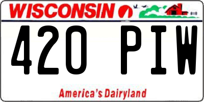 WI license plate 420PIW