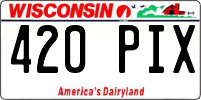 WI license plate 420PIX