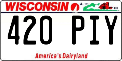 WI license plate 420PIY