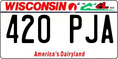 WI license plate 420PJA