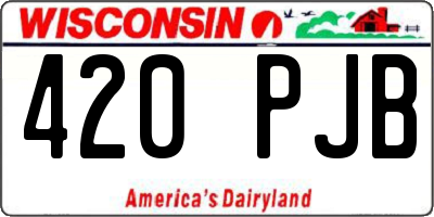 WI license plate 420PJB