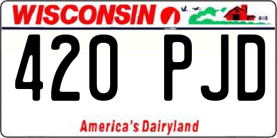 WI license plate 420PJD