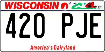WI license plate 420PJE