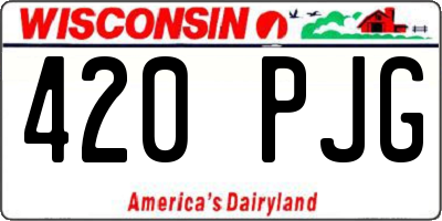 WI license plate 420PJG