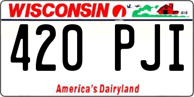 WI license plate 420PJI
