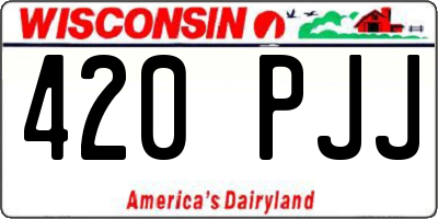 WI license plate 420PJJ