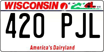 WI license plate 420PJL