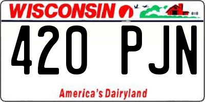 WI license plate 420PJN