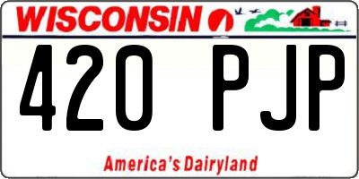 WI license plate 420PJP