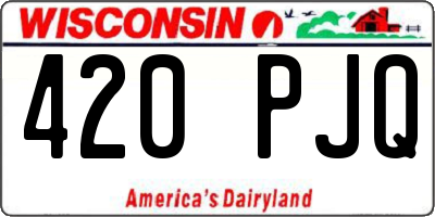 WI license plate 420PJQ