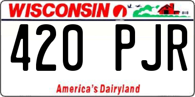 WI license plate 420PJR