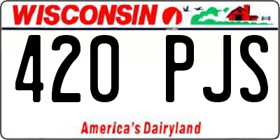 WI license plate 420PJS